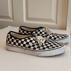 Vans Checkerboard Black White Checkered Athletic Shoes Mens 8.5